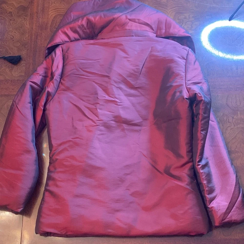 DKNY Women's Deep Red Puffer Jacket
